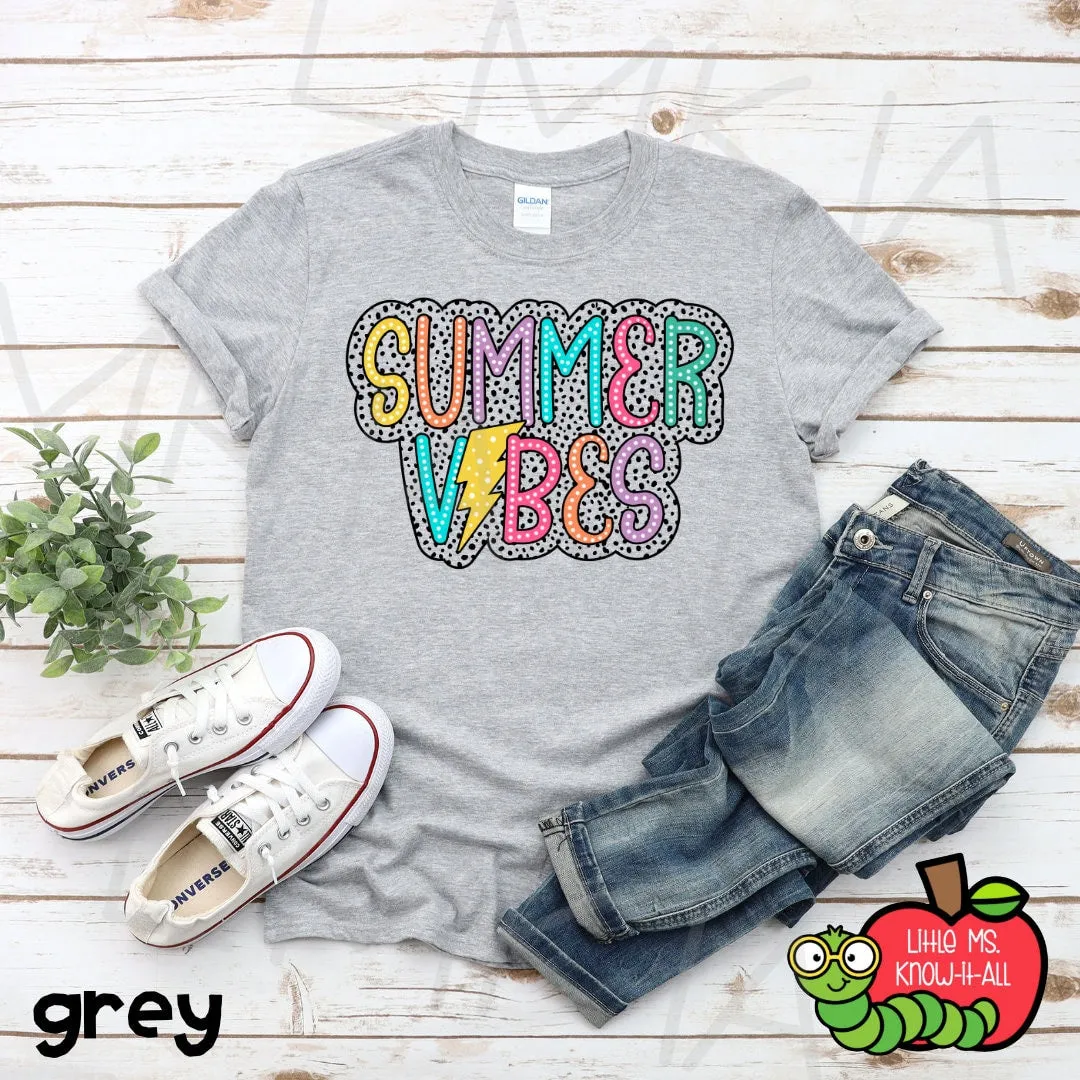 Summer Vibes Dalmatian Summer Teacher Shirt