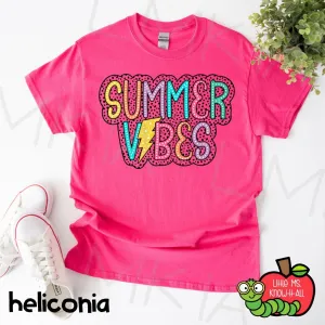 Summer Vibes Dalmatian Summer Teacher Shirt