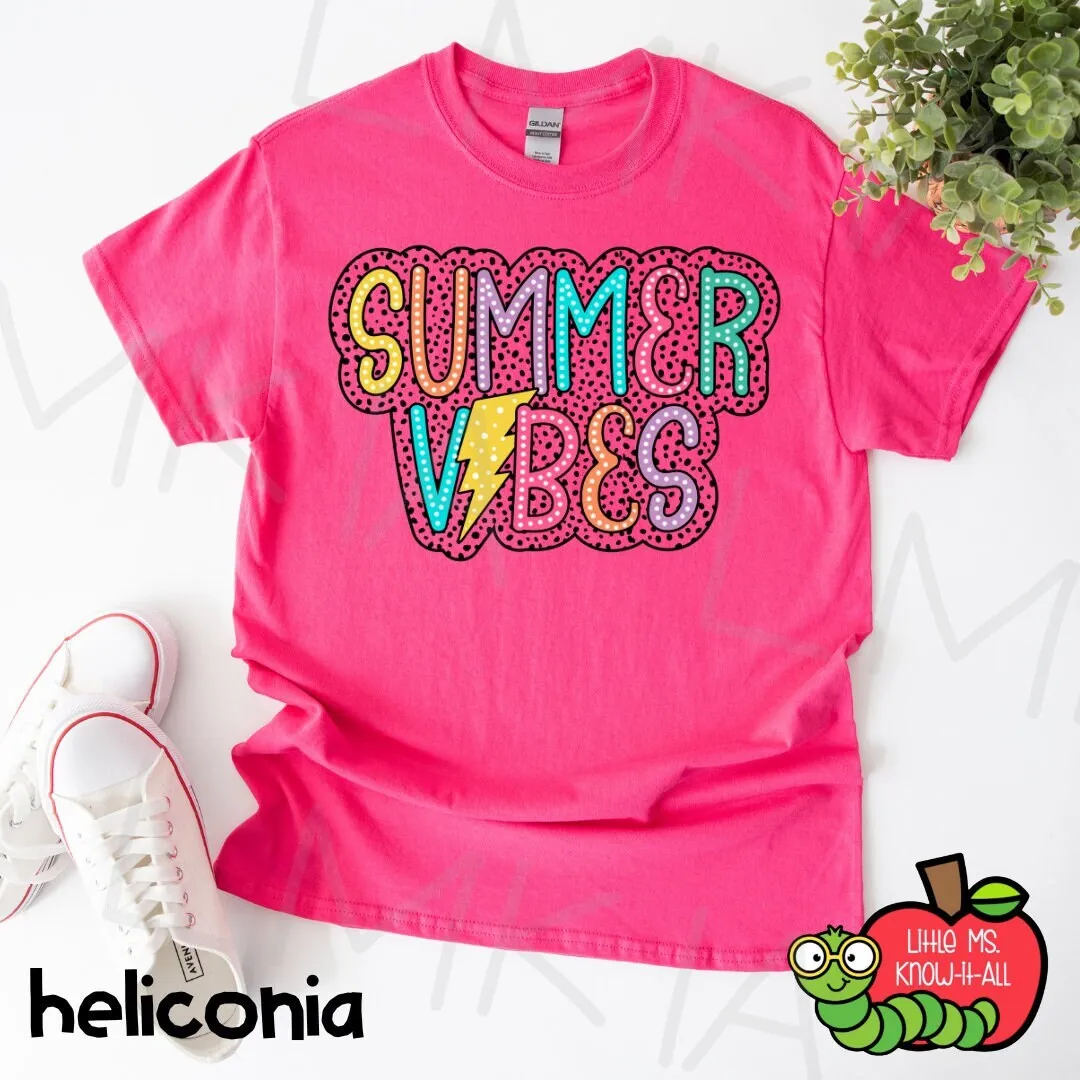 Summer Vibes Dalmatian Summer Teacher Shirt