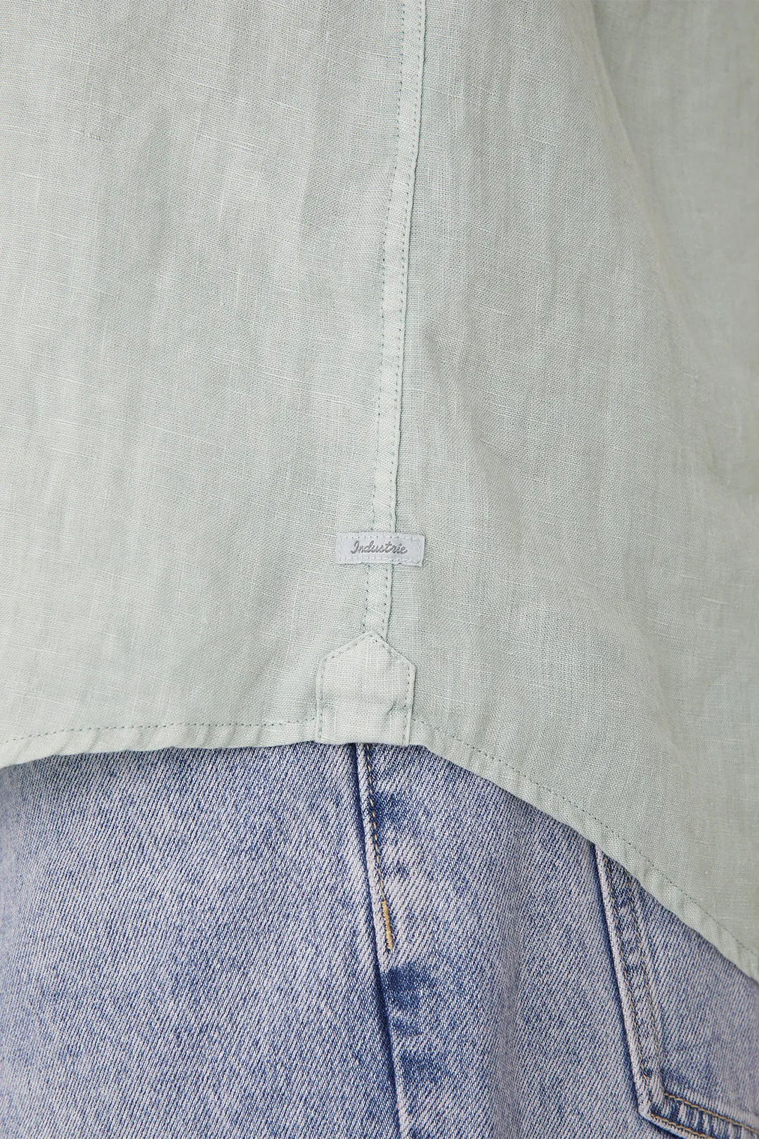 The Tennyson Linen L/s Shirt - Jade