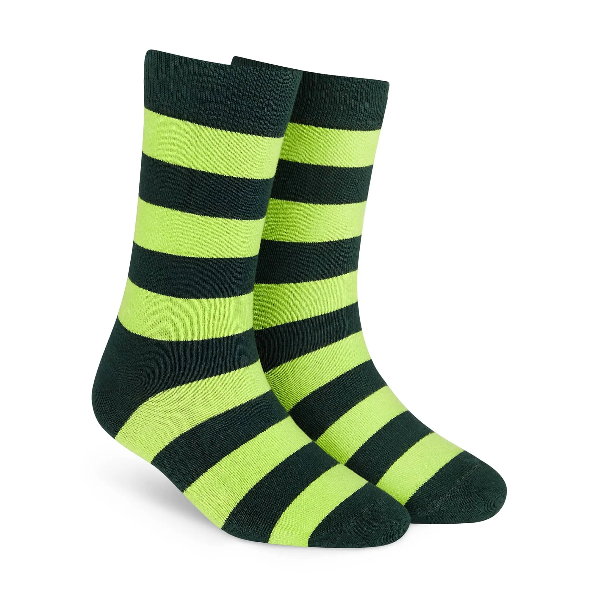 Trendy Stripes Crew Socks - Unisex 3-Pack for a Modern Look