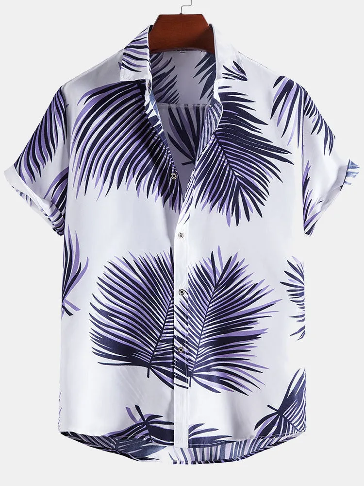 Tropical Leaves Print Shirts