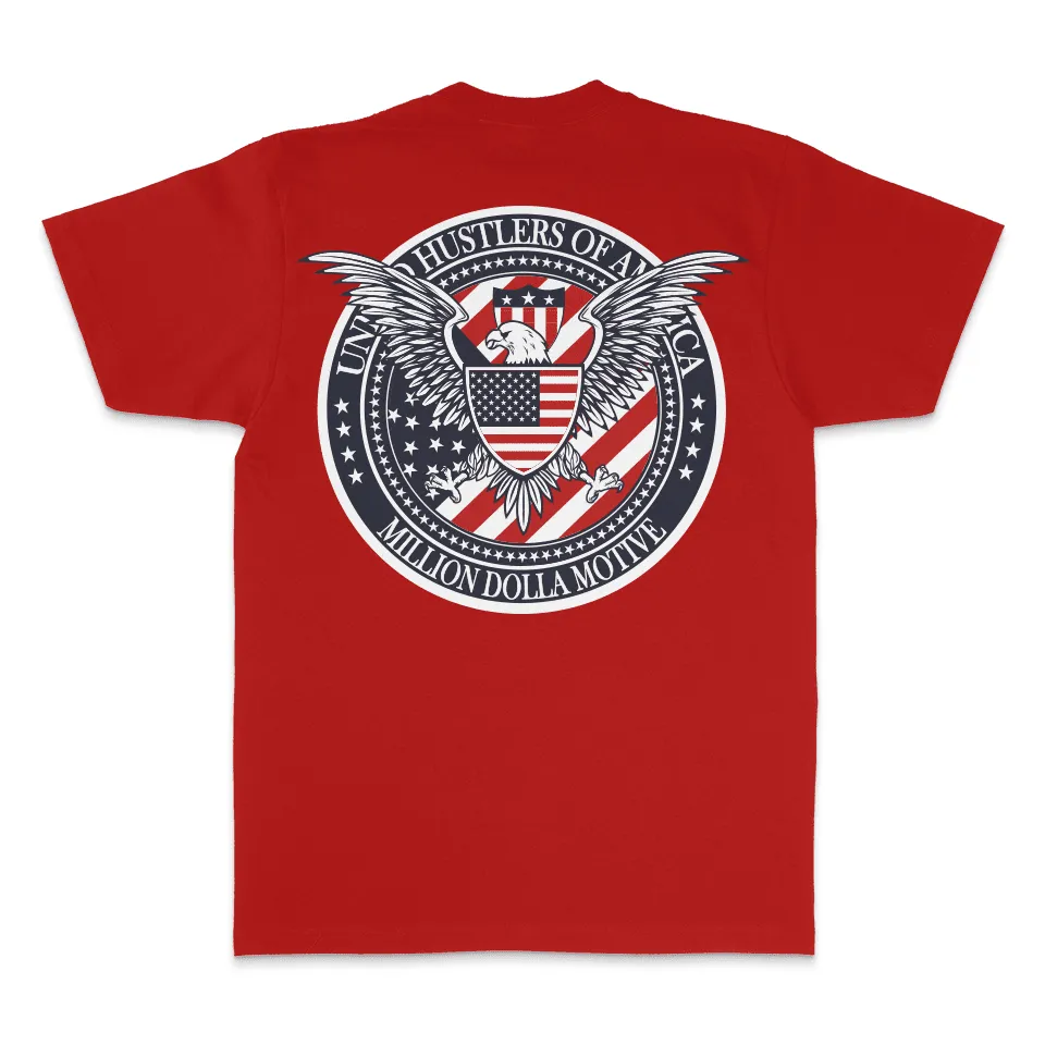 United Hustlers of America - Red T-Shirt
