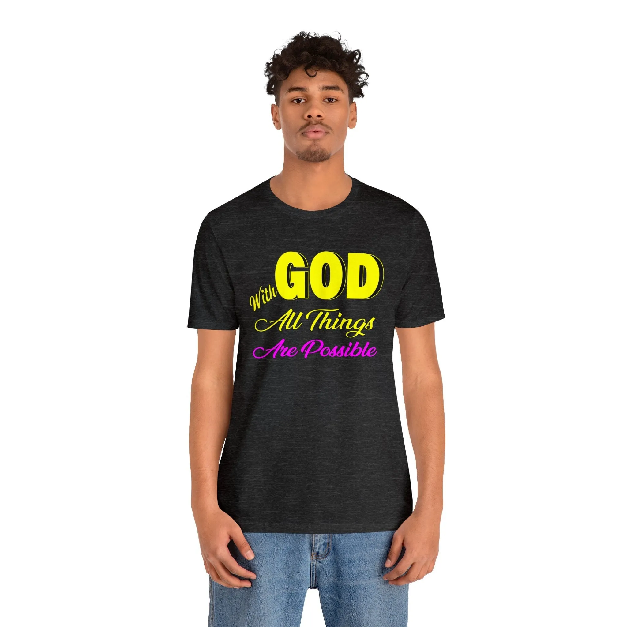 Walk in Faith | With God All Things Are Possible Hoodie | Trust in God T-Shirt | Spread Hope and Motivation