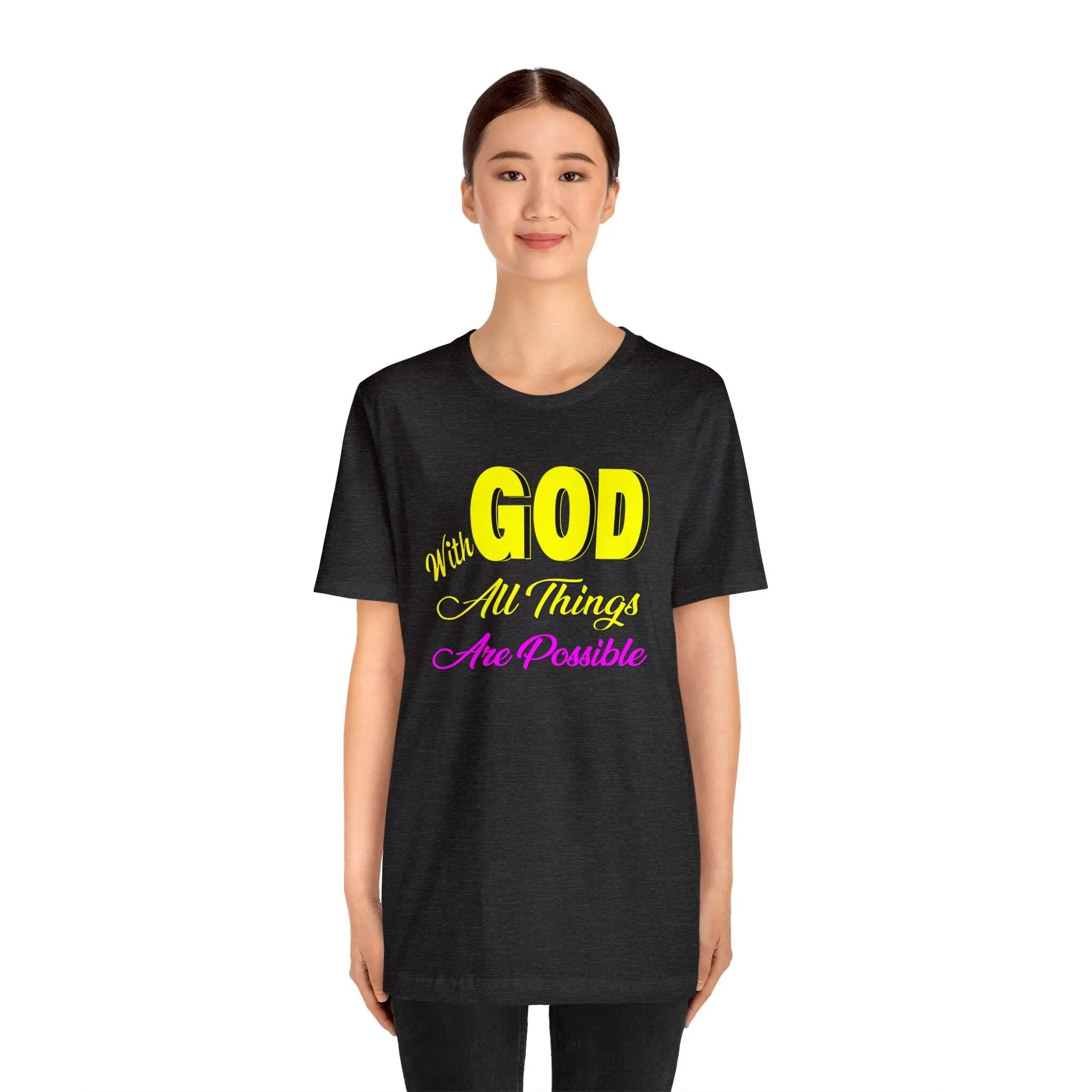 Walk in Faith | With God All Things Are Possible Hoodie | Trust in God T-Shirt | Spread Hope and Motivation