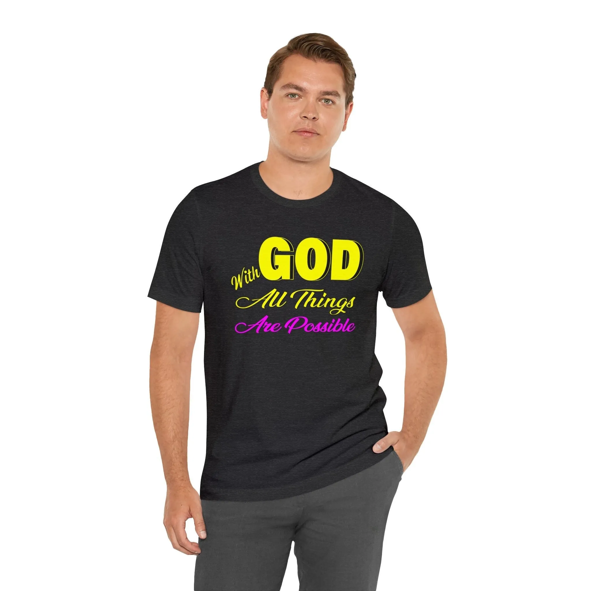 Walk in Faith | With God All Things Are Possible Hoodie | Trust in God T-Shirt | Spread Hope and Motivation