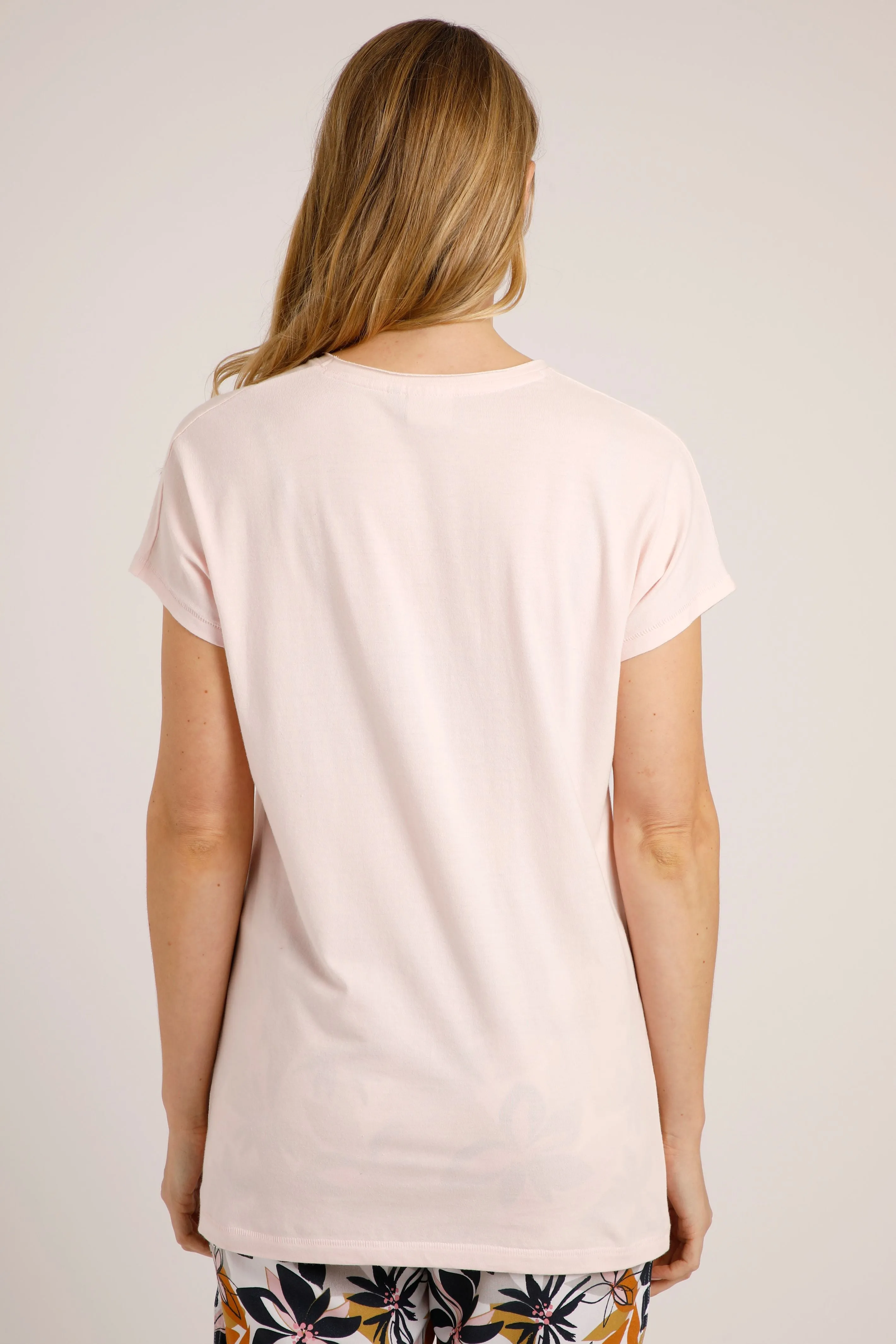 Weird Fish Thirl T-Shirt- Pale Pink