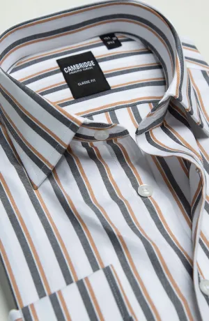 White/Black Formal Cotton Shirt