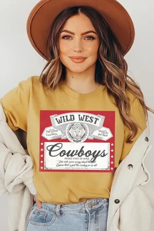 Wild West Cowboys Graphic T Shirts