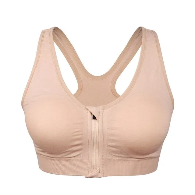 Women's Yoga Zipper Bra
