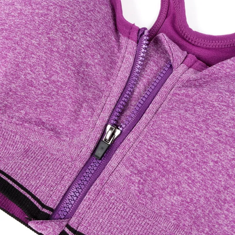 Women's Yoga Zipper Bra