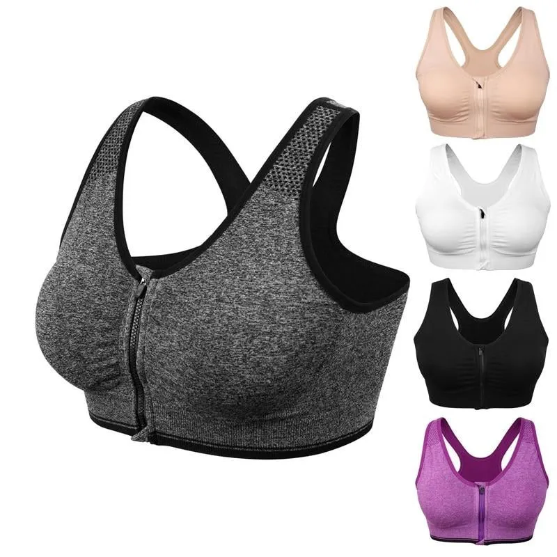 Women's Yoga Zipper Bra