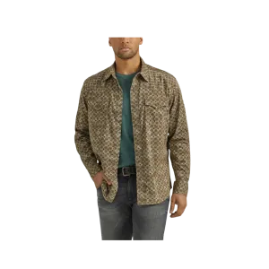 Wrangler Men's Retro Premium Brown Shirt