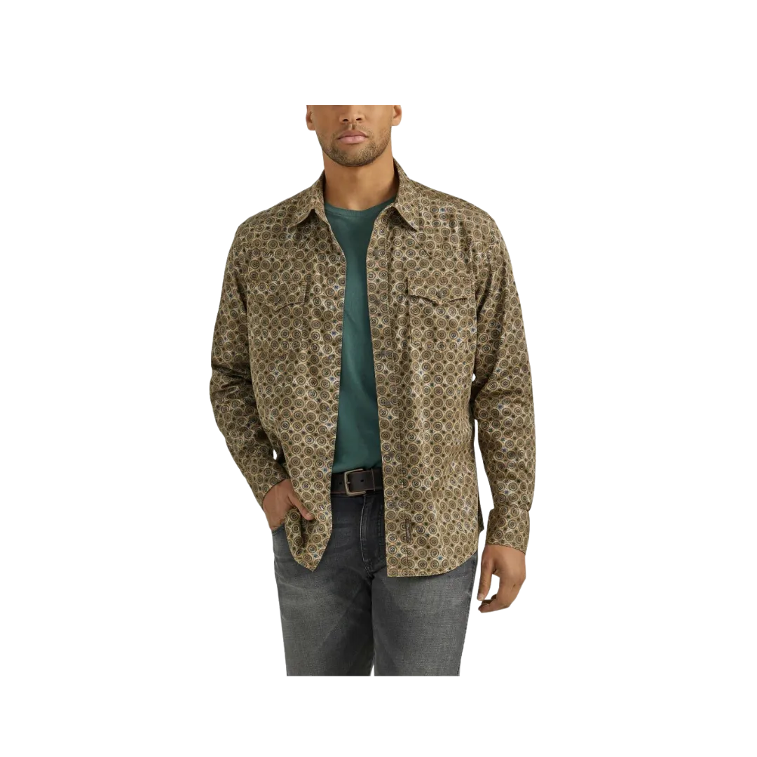 Wrangler Men's Retro Premium Brown Shirt