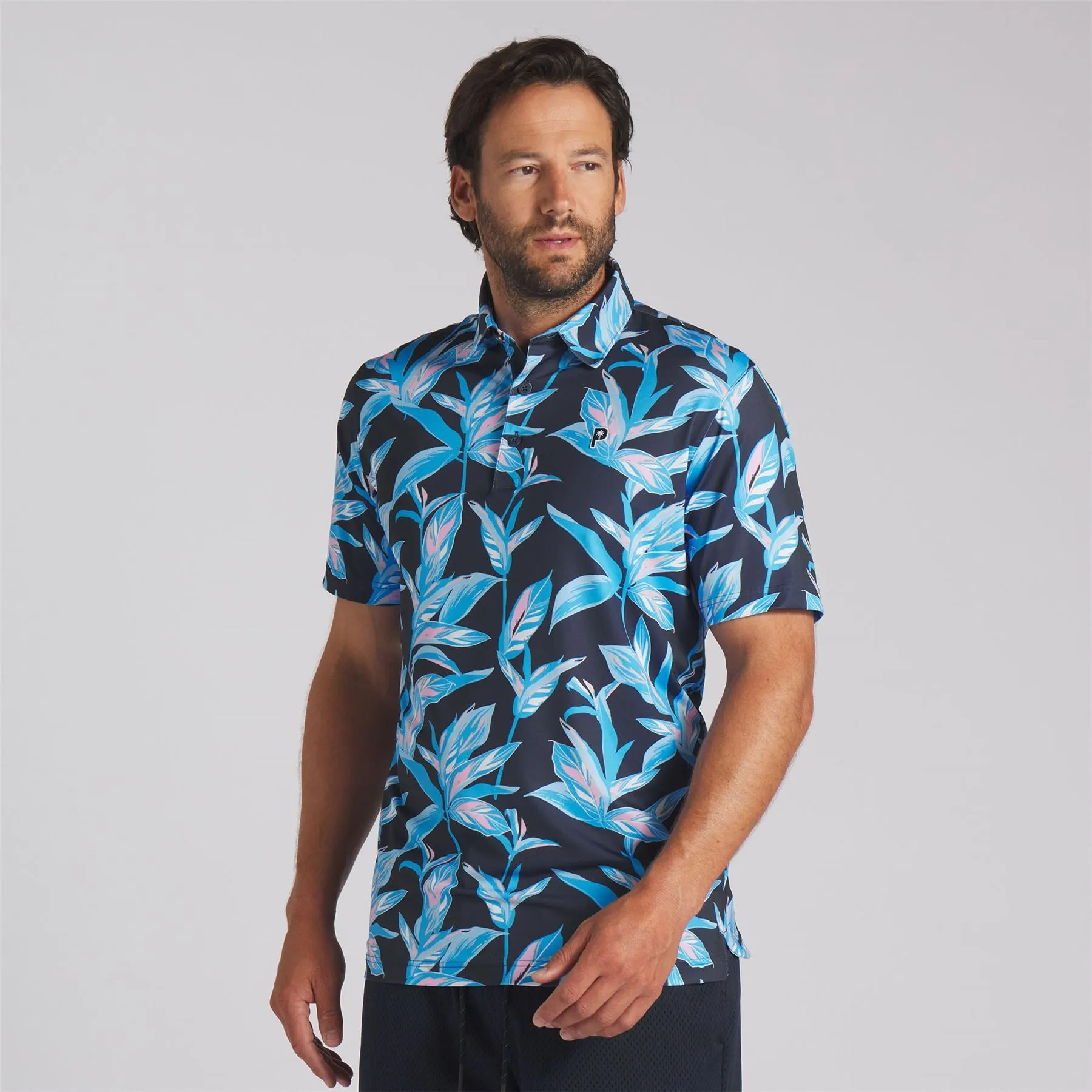X PTC Floral Polo Deep Navy/Regal Blue - SS24