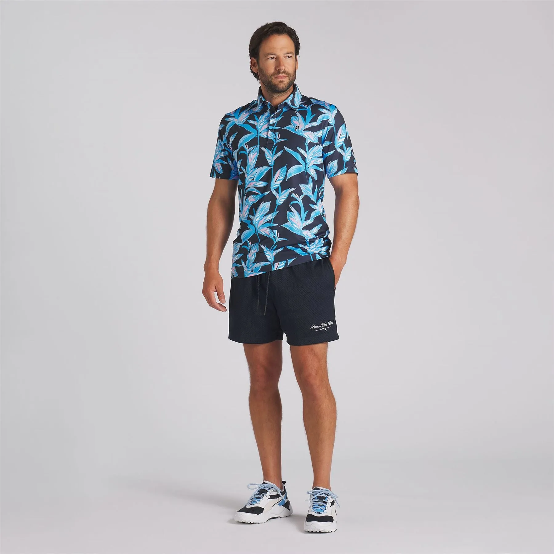 X PTC Floral Polo Deep Navy/Regal Blue - SS24
