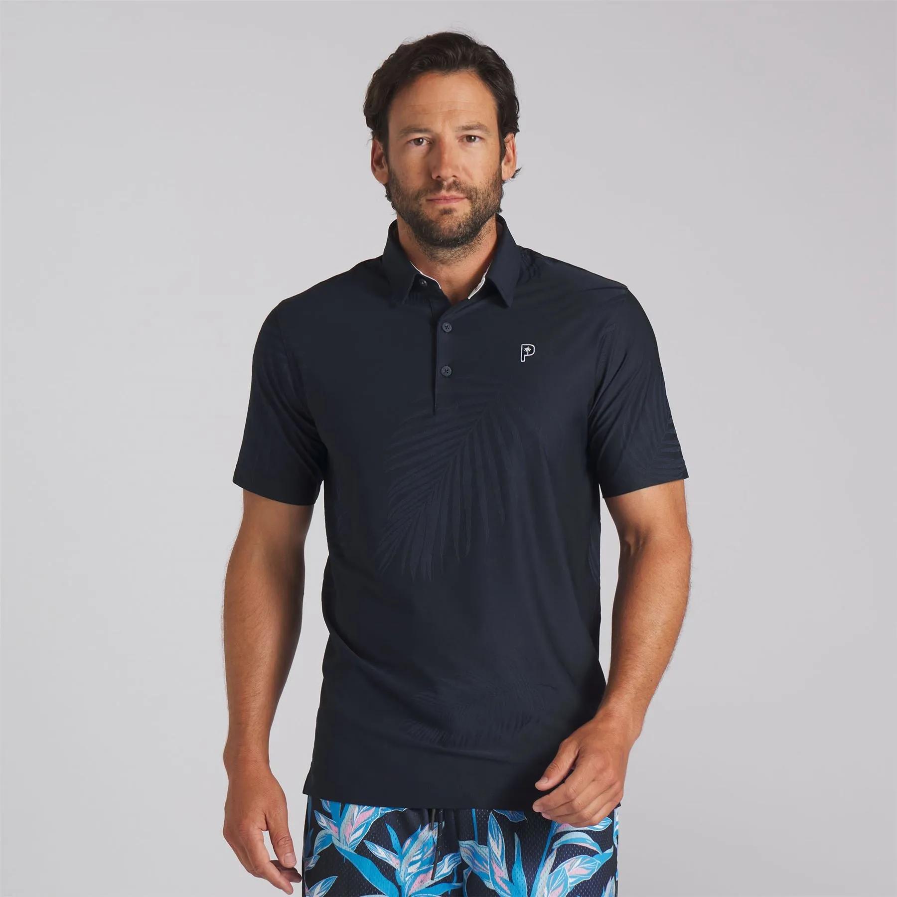 X PTC Jacquard Polo Deep Navy - SS24